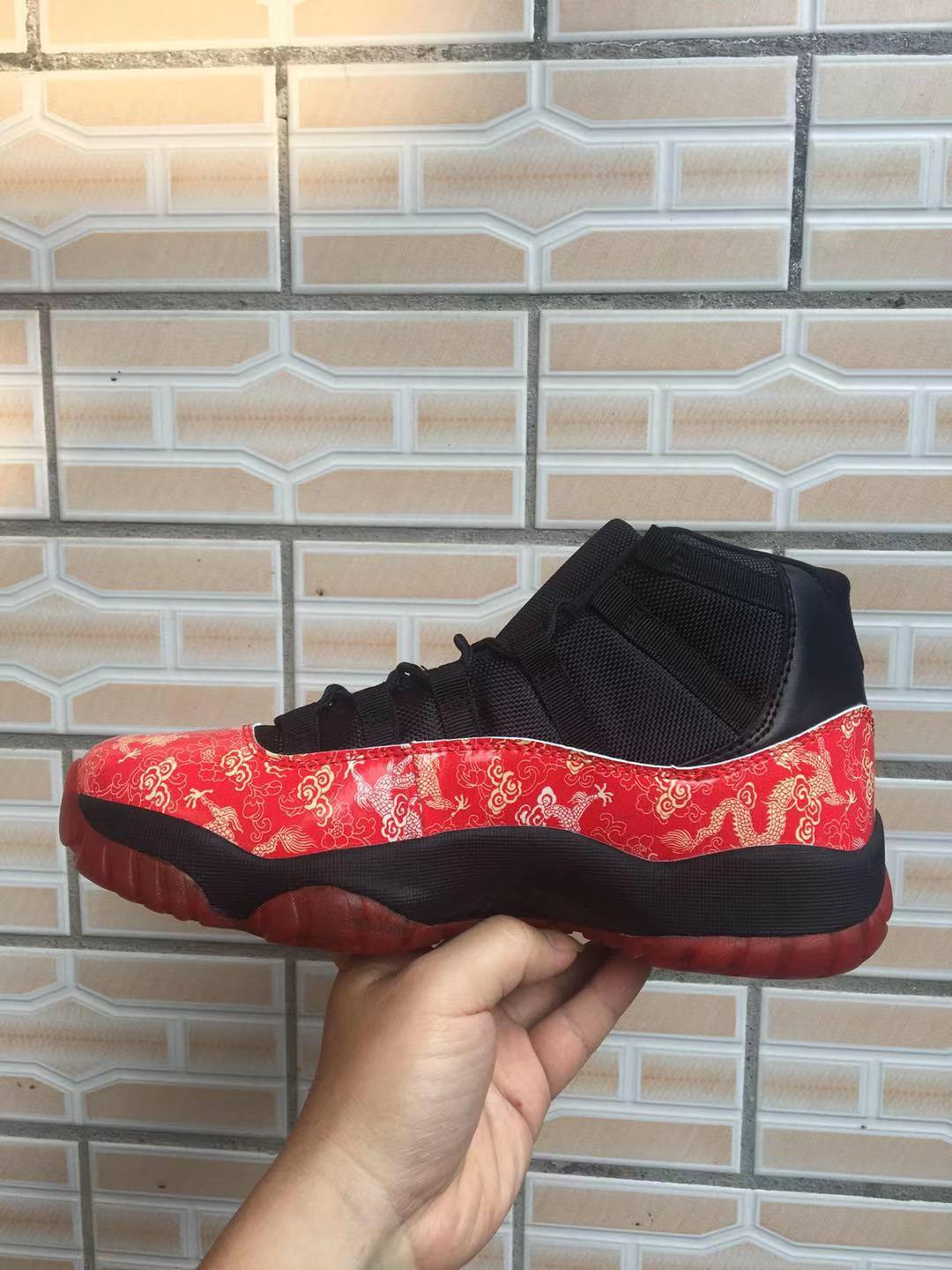 2019 Air Jordan 11 Retro Dragon Print Red